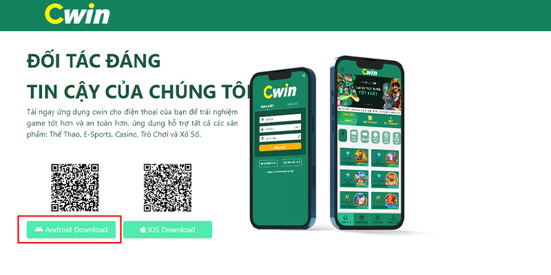 Tải App CWIN Android bước 2
